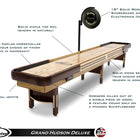 Grand Hudson Deluxe Shuffleboard Table 9'-22' with Custom Stain Options