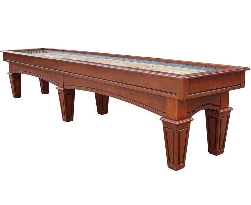 Furniture Style Playcraft St. Lawrence 12' Pro-Style Shuffleboard Table in Chestnut