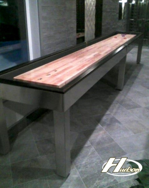 Modern Silver Shuffleboard
