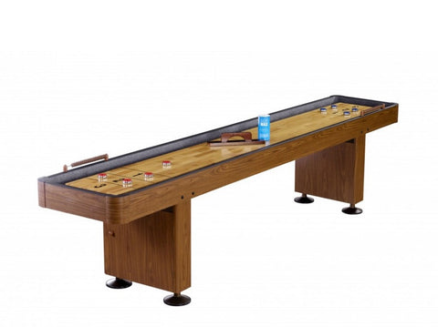 Carmelli Challenger 9' Shuffleboard in Walnut Finish