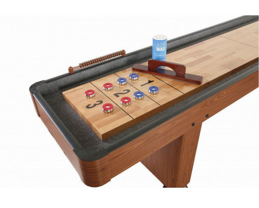 Carmelli Challenger 9' Shuffleboard in Walnut Finish