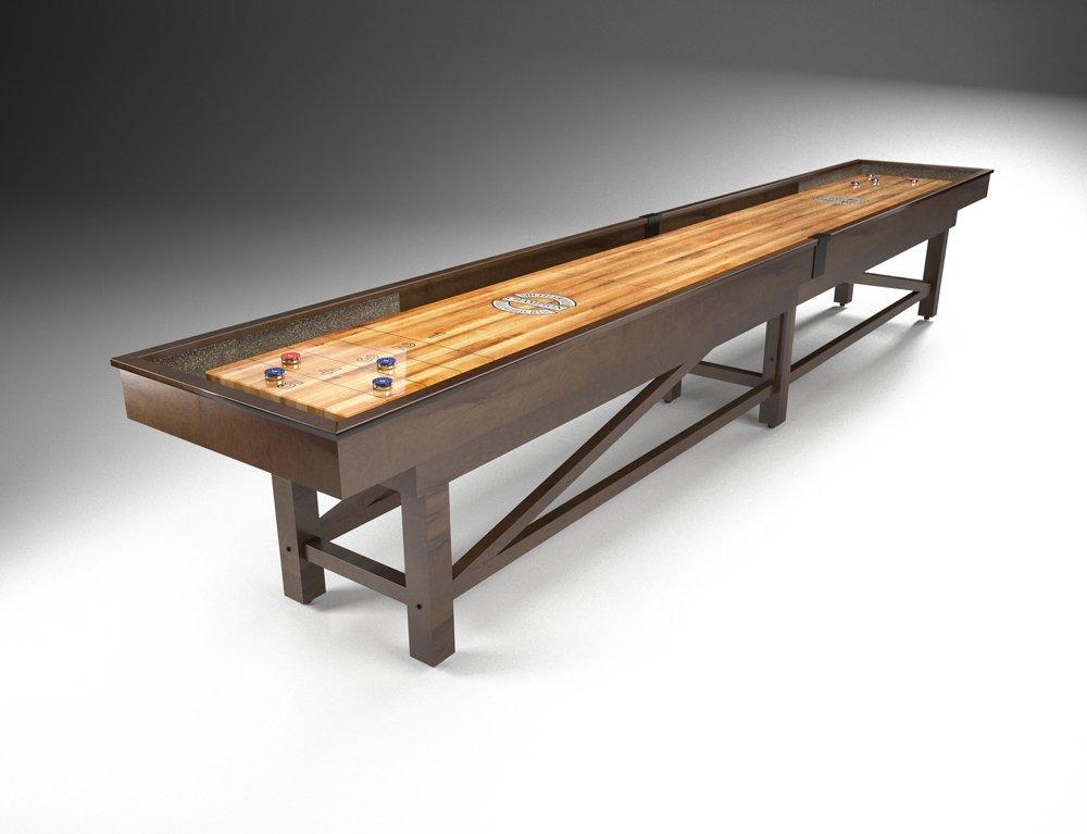 Custom Retro Champion Sheffield 12' Shuffleboard Table (Wood)