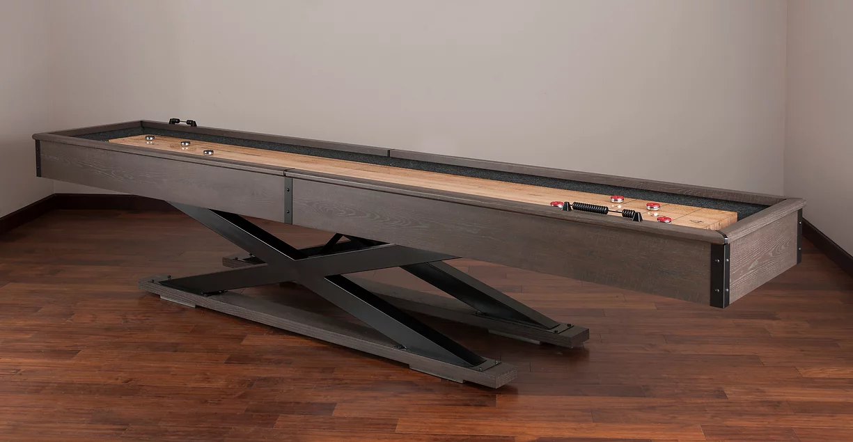 American Heritage Billiards Quest 12' Shuffleboard Table in Glacier