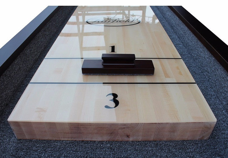Furniture Style Playcraft St. Lawrence 16' Pro-Style Shuffleboard Table in Chestnut