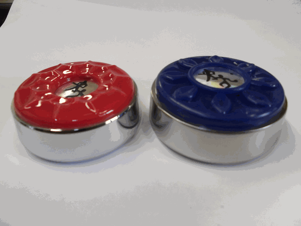 Playcraft 2 5/16" Premium Shuffleboard Weight - Set, 4 Red & 4 Blue