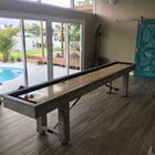 Retro Playcraft 9' Montauk Shuffleboard Table in Weathered Whitewash
