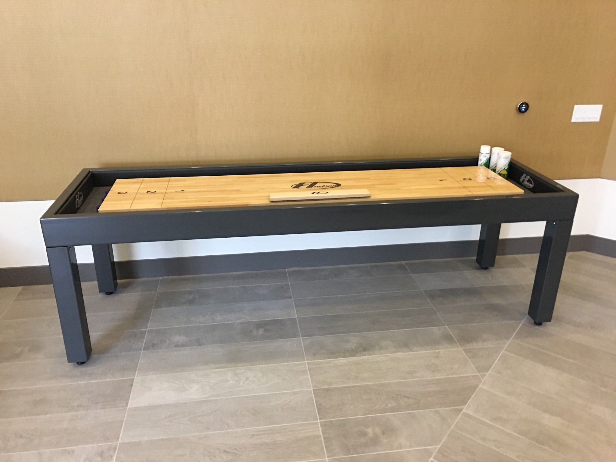 Modern Hudson Metro Shuffleboard 9'-22' with Custom Finish Options