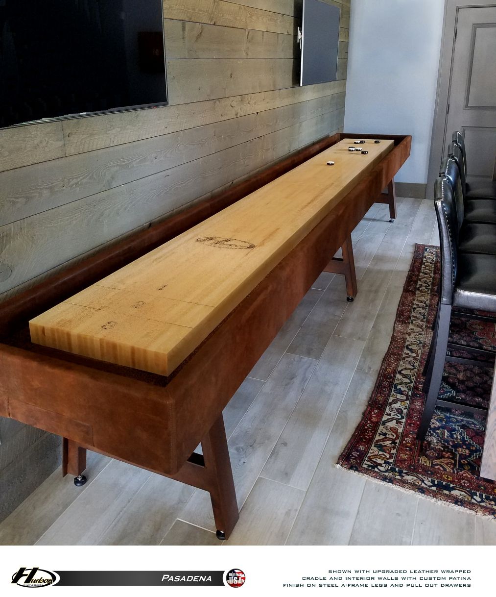 Hudson Pasadena Shuffleboard Table 9'-22 with Custom Finish Options