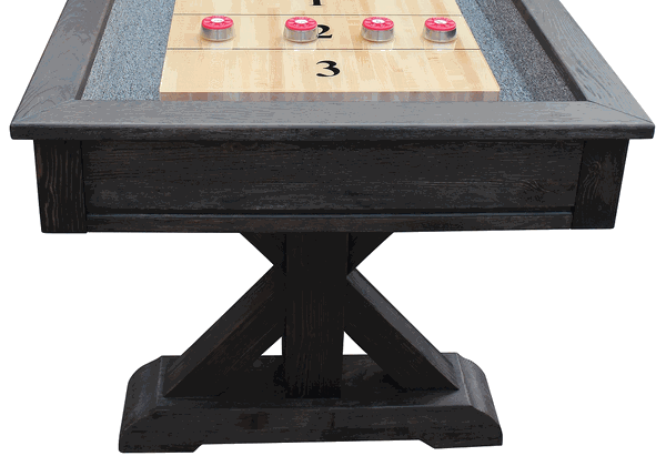 Retro Playcraft Brazos River 16' Pro-Style Shuffleboard Table in Weathered Black