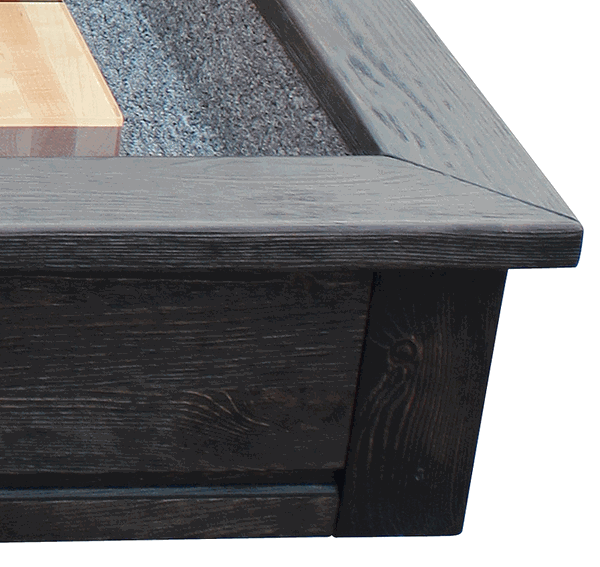 Retro Playcraft Brazos River 16' Pro-Style Shuffleboard Table in Weathered Black