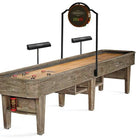 Rustic Retro Brunswick Billiards ANDOVER II 14' Shuffleboard Table in Driftwood