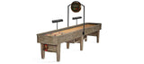 Rustic Retro Brunswick Billiards ANDOVER II 14' Shuffleboard Table in Driftwood