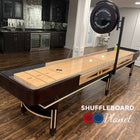 Playcraft Telluride 14' Pro Style Shuffleboard Table in Espresso with optional Overhead Electronic Scoring