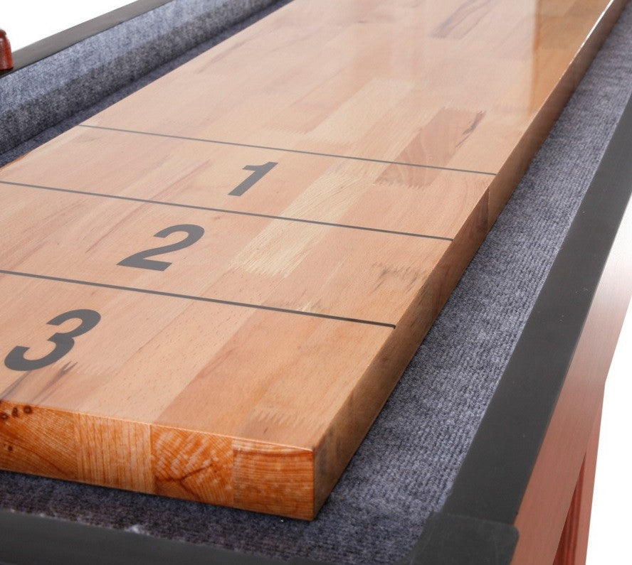 Carmelli Challenger 12' Shuffleboard in Dark Cherry Finish