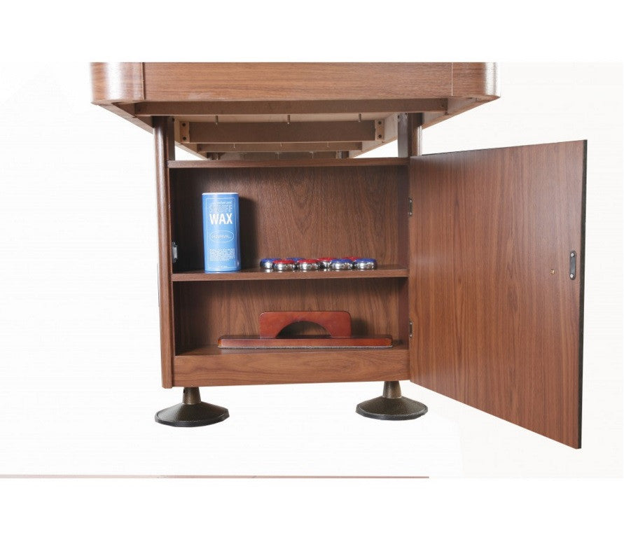 Carmelli Challenger 9' Shuffleboard in Walnut Finish