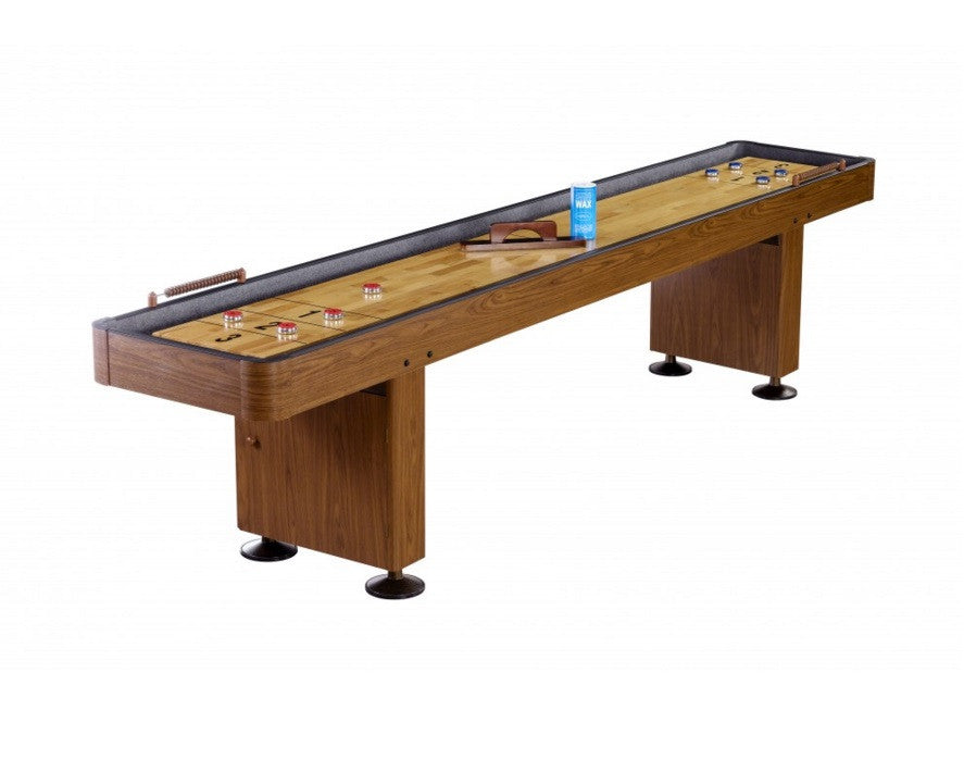 Carmelli Challenger 12' Shuffleboard in Walnut Finish
