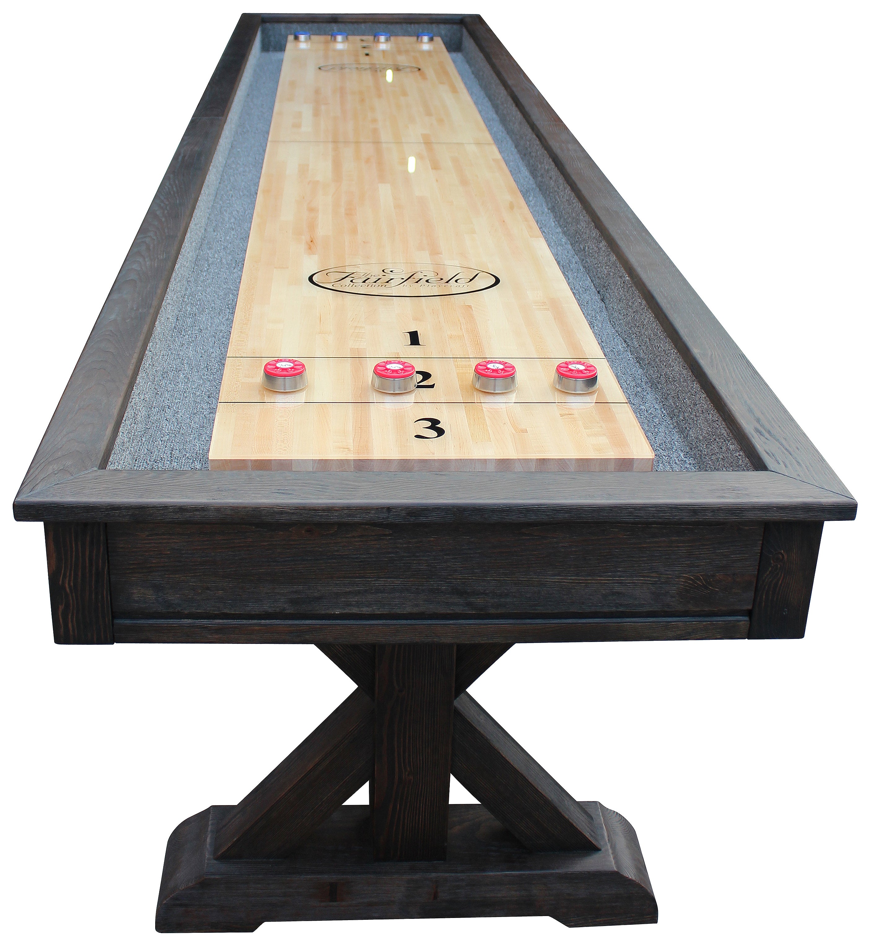 Playcraft Brazos River 12' Pro-Style Shuffleboard Table in Weathered Black