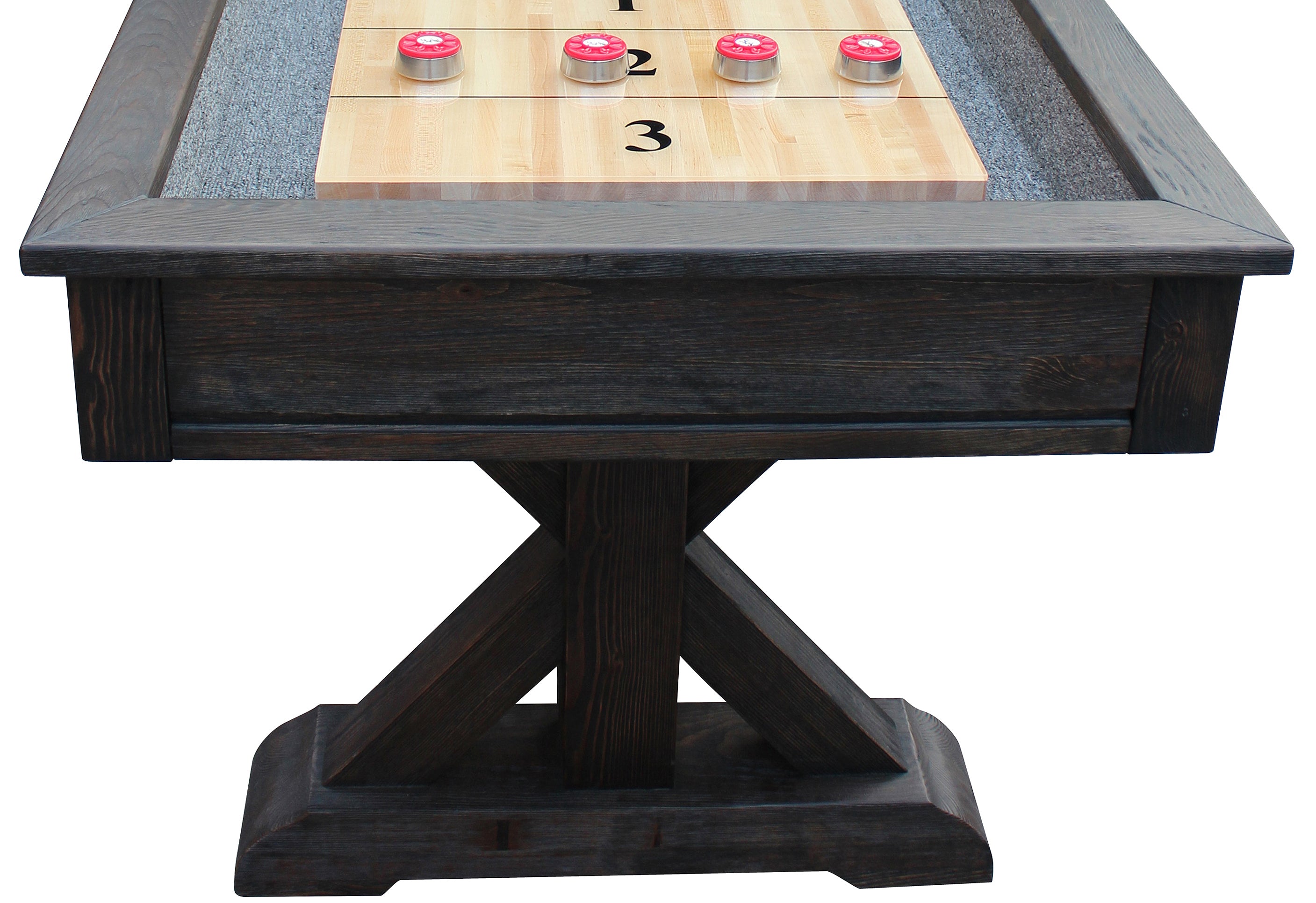 Playcraft Brazos River 12' Pro-Style Shuffleboard Table in Weathered Black