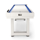American Heritage Lanai 9' Pearl White outdoor shuffleboard table, perfect for game rooms.