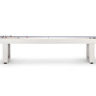 American Heritage Lanai 9' Pearl White Outdoor Shuffleboard Table, perfect for game rooms.