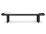 American Heritage Lanai 9' Outdoor Shuffleboard Table in Obsidian Black by American Heritage Billiards.