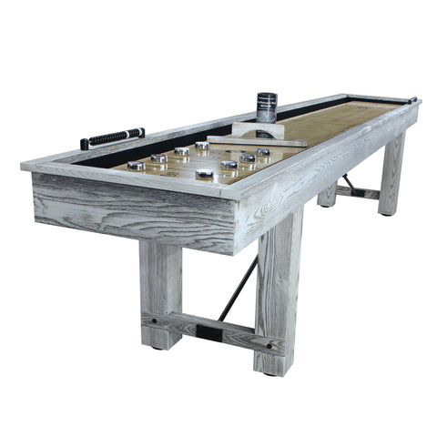 Playcraft 9' Montauk Shuffleboard Table in Weathered Whitewash