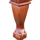 Animal paw-style wooden leg for Playcraft Charles River 14' Chestnut Shuffleboard Table.