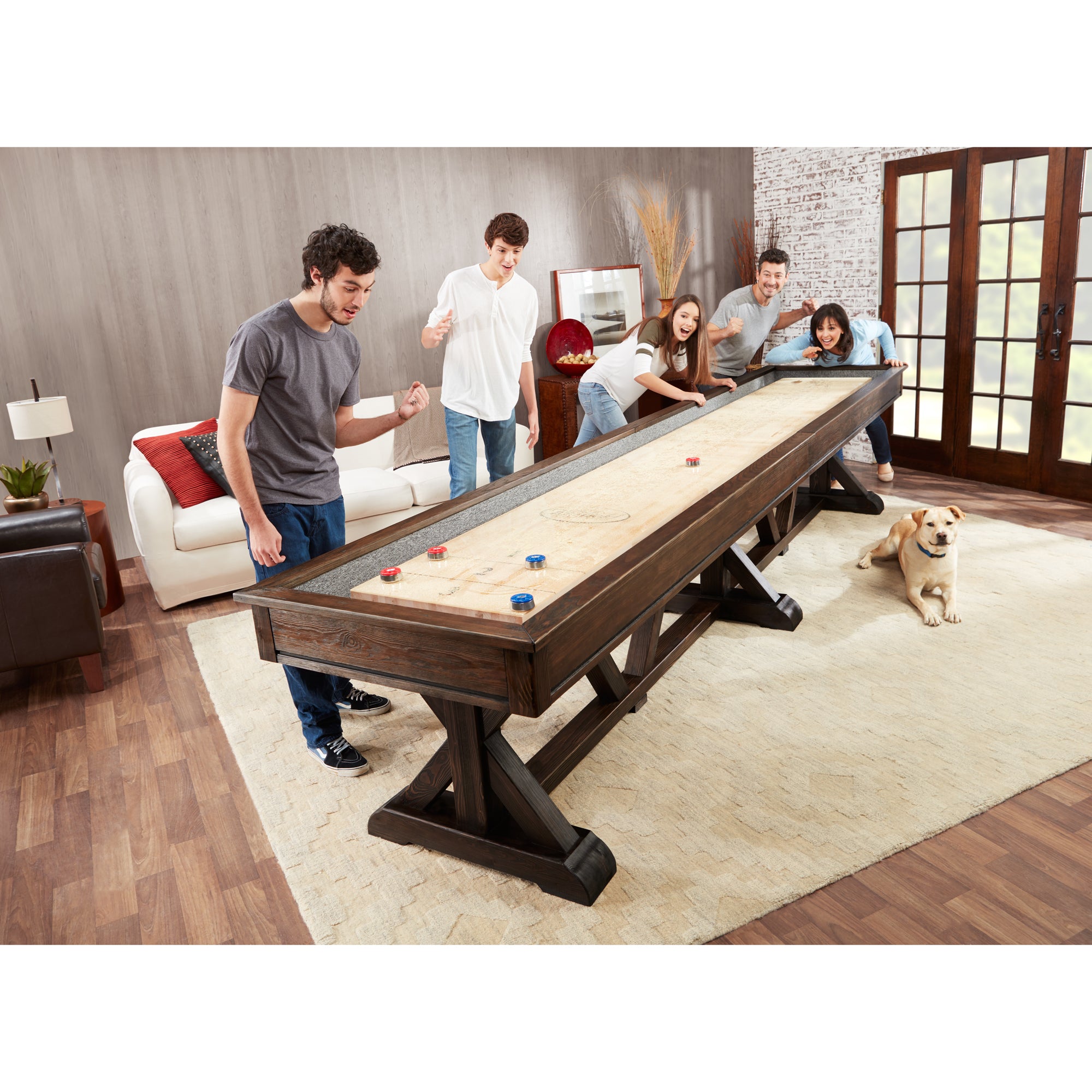 Playcraft Brazos River 12' Pro-Style Shuffleboard Table in Weathered Black