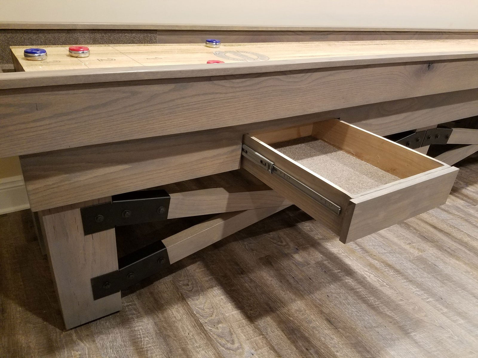 Custom Retro Champion Rustic 18' Shuffleboard Table