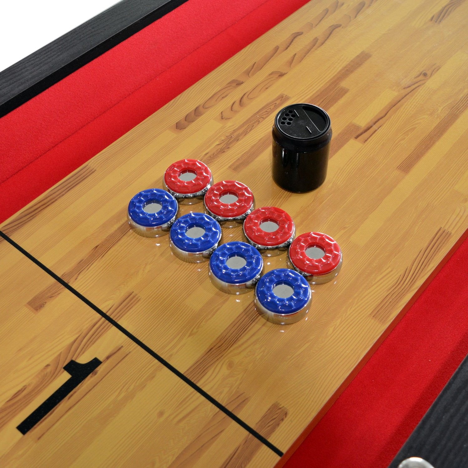 Modern Carmelli Avenger 9' Recreational Shuffleboard Table in Black