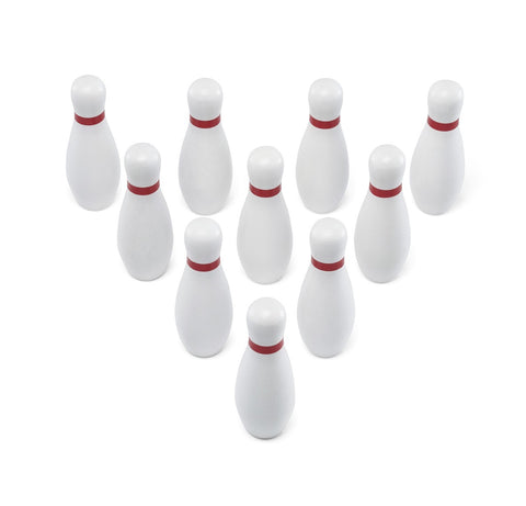 Playcraft Set of 10 Solid Wood 4-1/2" Bowling Pins