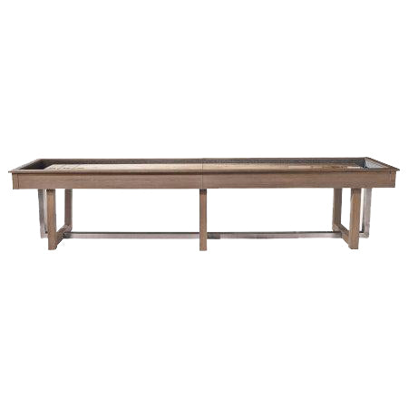 HJ Scott® 12' Abbey Shuffleboard Table in Antique Grey Stained Douglas Fir