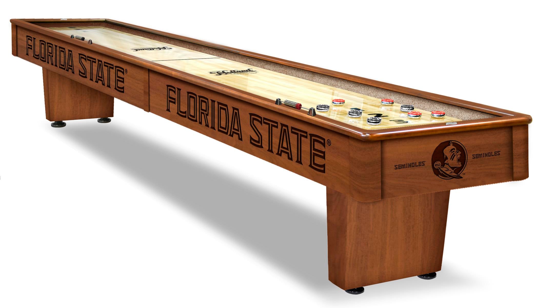 College Holland Bar Stool Florida State 12' Shuffleboard Table