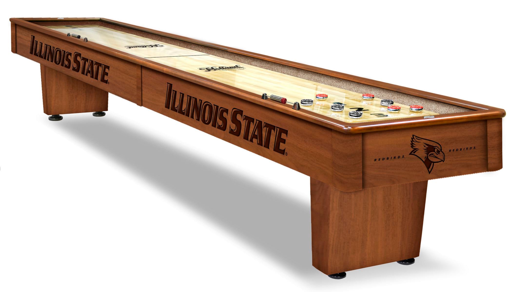 College Holland Bar Stool Illinois State 12' Shuffleboard Table