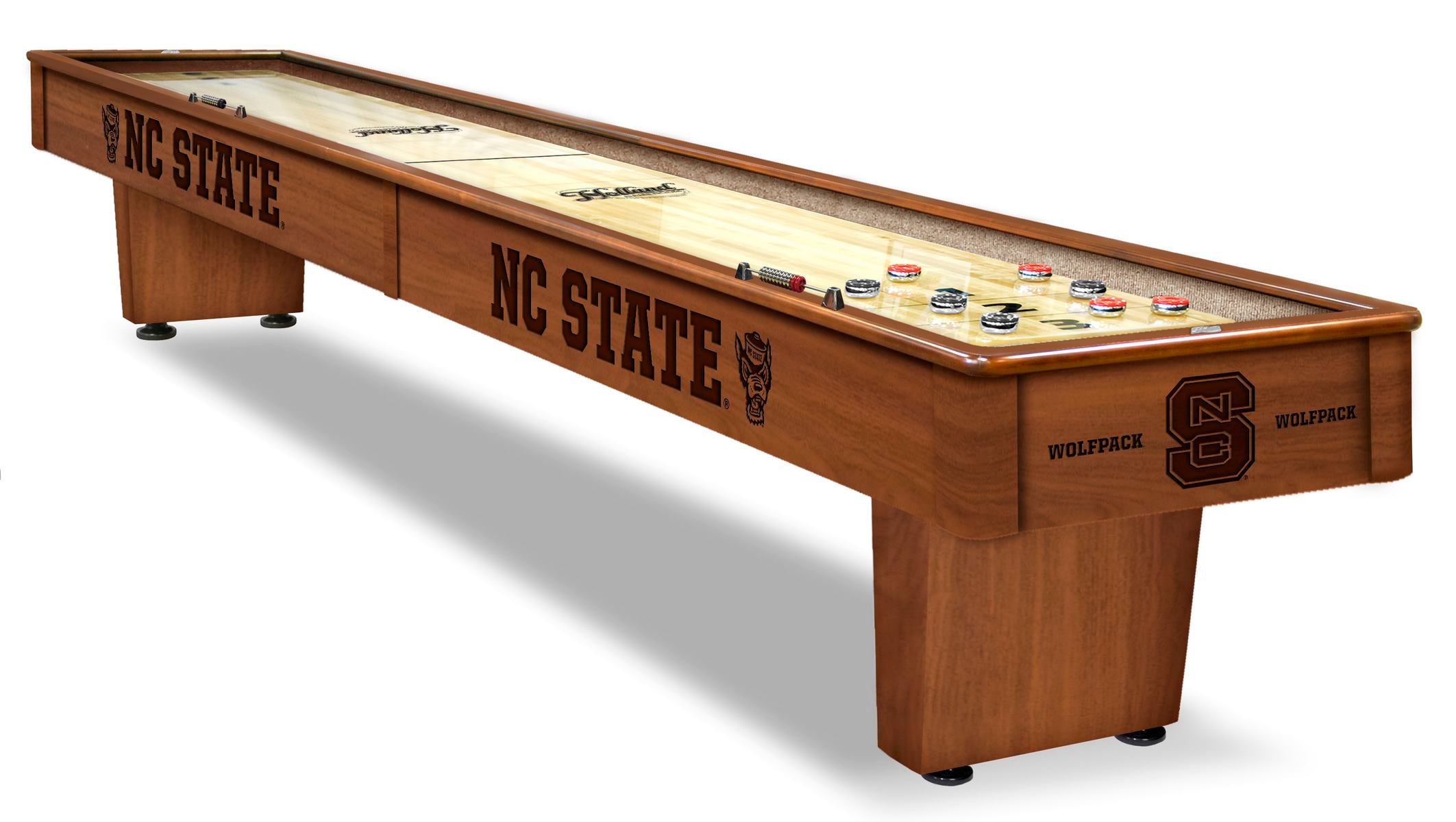 College Holland Bar Stool North Carolina State 12' Shuffleboard Table