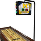College Holland Bar Stool Michigan 12' Shuffleboard Table w/ Scoreboard