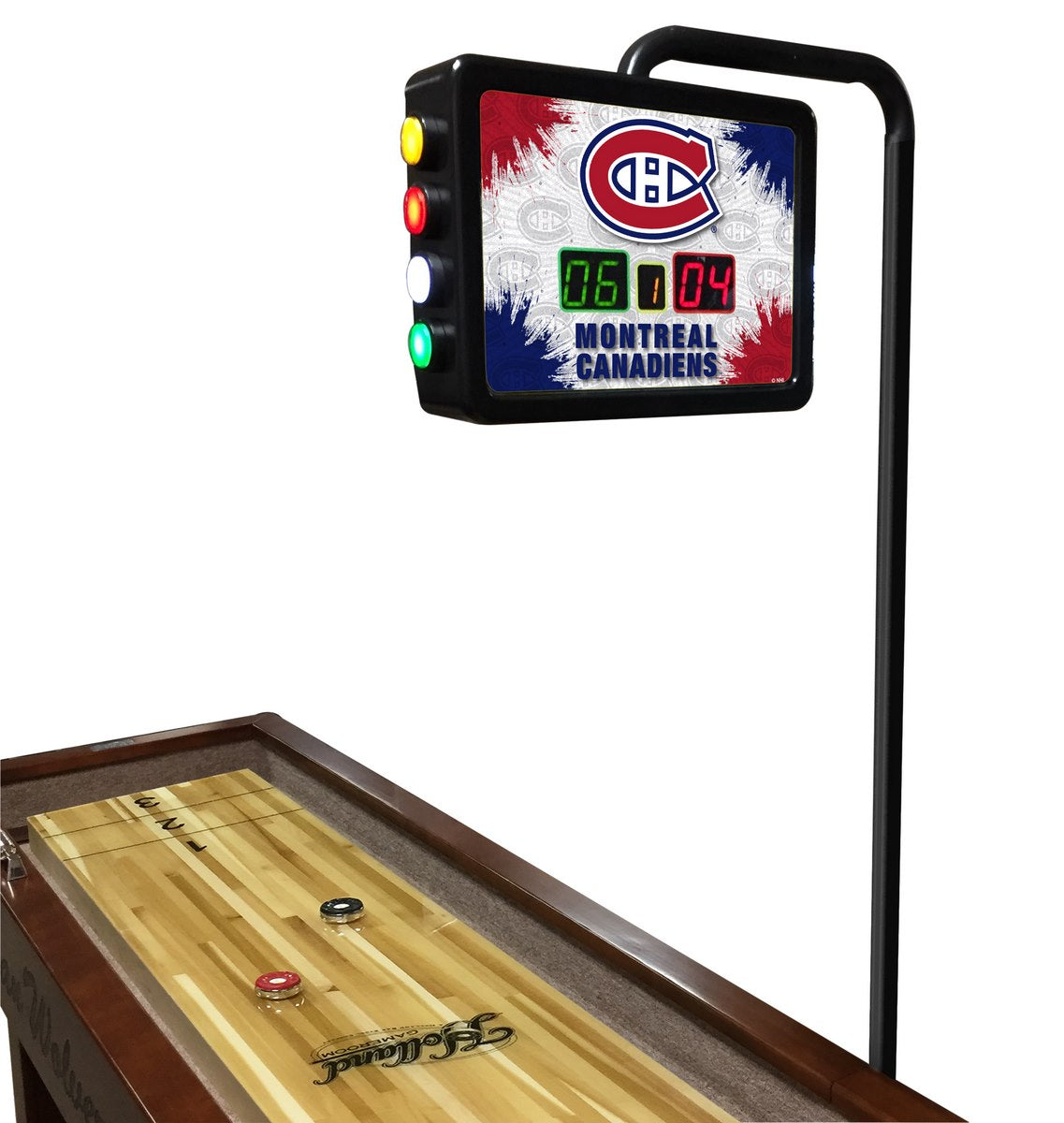 NHL Holland Bar Stool Montreal Canadiens 12' Shuffleboard Table w/Scoreboard