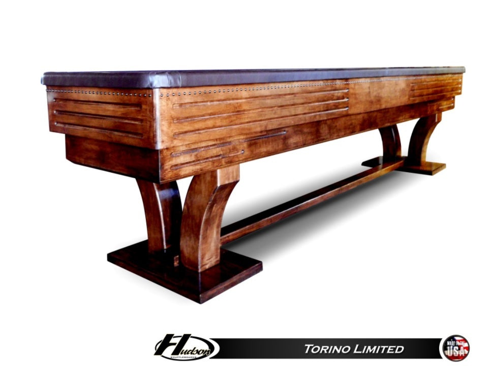 Rustic Furniture Style Hudson Torino Limited Shuffleboard Table 9'-22' with Custom Stain Options