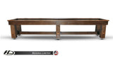 Rustic Hudson Sedona Limited Shuffleboard Table 9'-22' w/Custom Stain Options