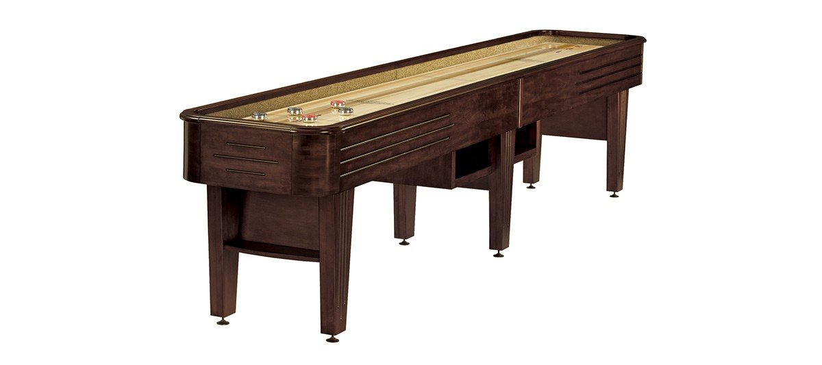 Rustic Retro Brunswick Billiards ANDOVER II 14' Shuffleboard Table in Espresso