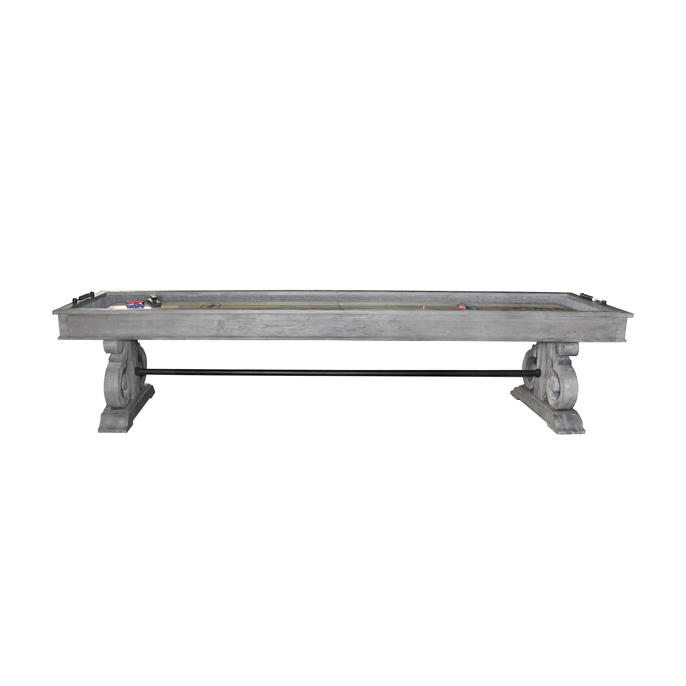Retro Imperial Barnstable 12' Shuffleboard Table in Silver Mist