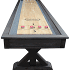 Retro Playcraft Brazos River 16' Pro-Style Shuffleboard Table in Weathered Black