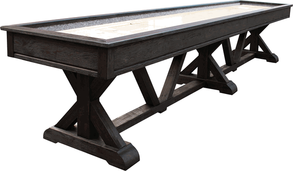 Retro Playcraft Brazos River 16' Pro-Style Shuffleboard Table in Weathered Black
