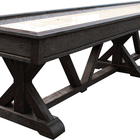 Retro Playcraft Brazos River 12' Pro-Style Shuffleboard Table in Weathered Black