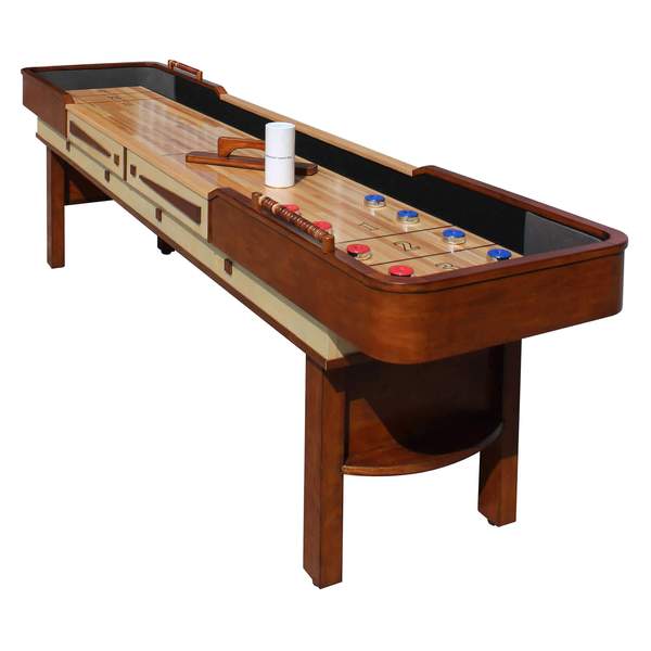 Vintage Carmelli Merlot 12' Shuffleboard Table in Walnut Finish
